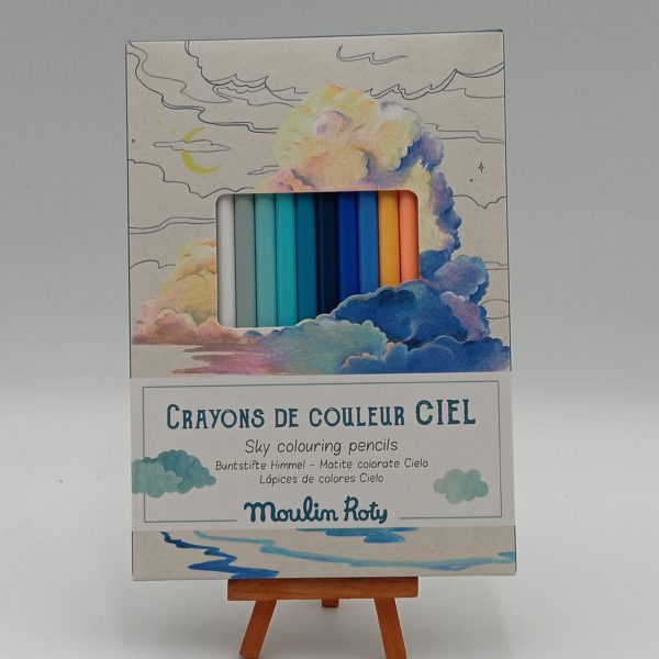 Crayon de couleur ciel
